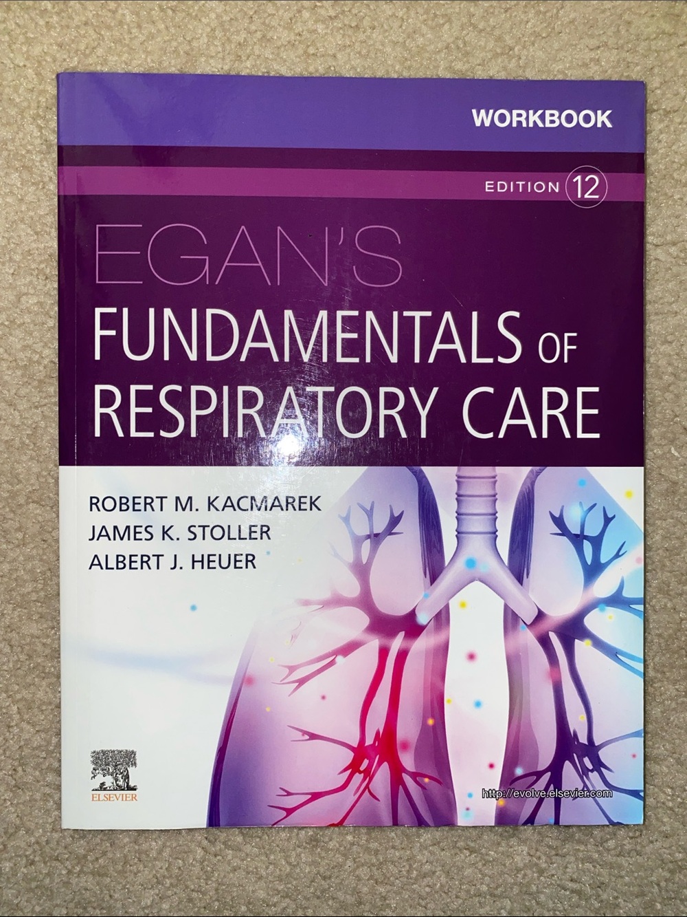 Egan's Fundamentals of Respiratory Care Workbook - Purple Lung Cover